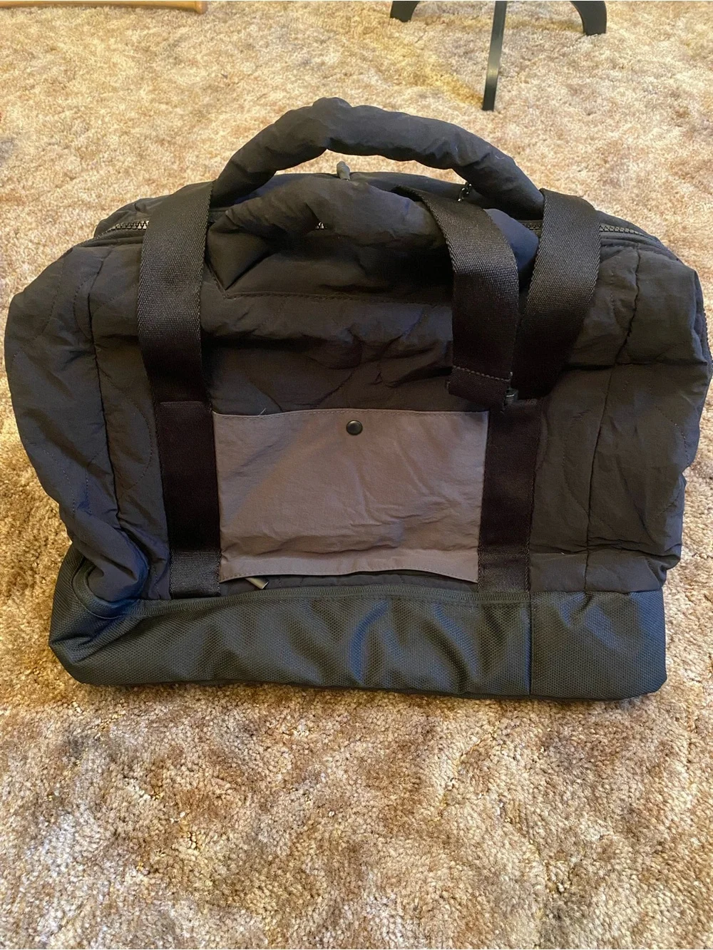 BagSmart Men’s Black and Gray Travel Duffle 2 Piece Set